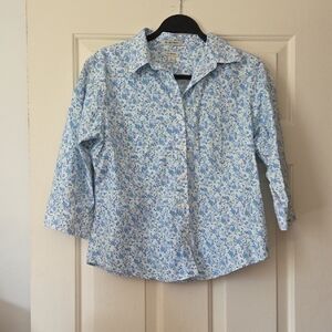 L.L Bean Blue Blouse